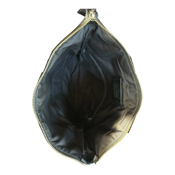 Coach Charles Perforated Leather Seagreen/Black Foldover Tote. - Picture 8 of 12